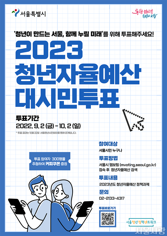 2023 청년자율예산 대시민투표(~10.2.까지)