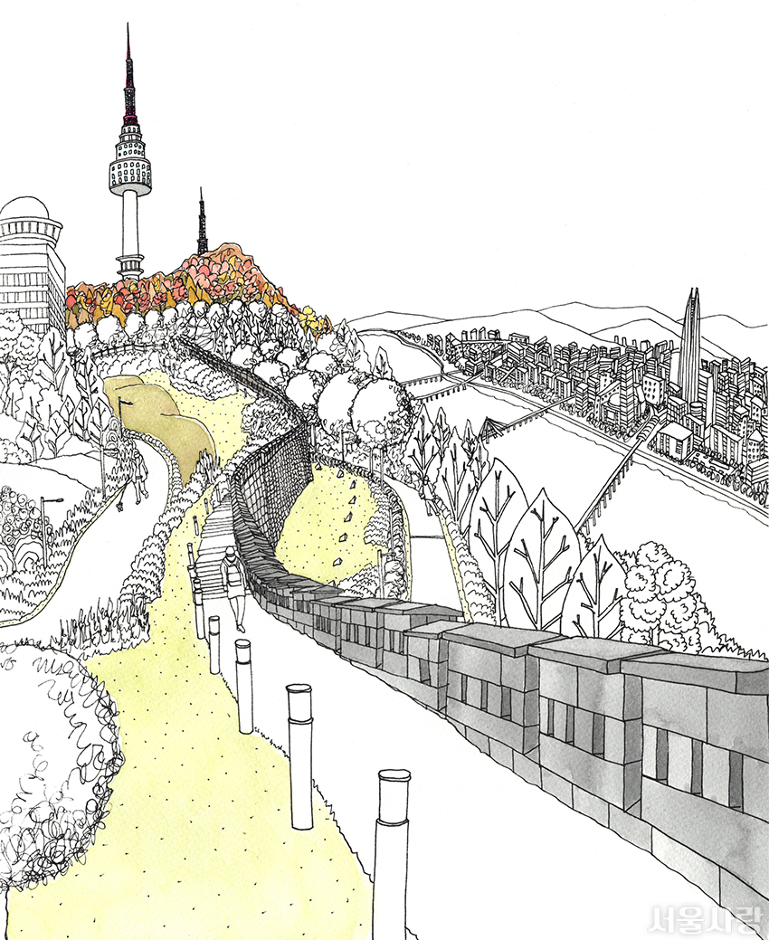 서울을 색칠하자 부분채색본