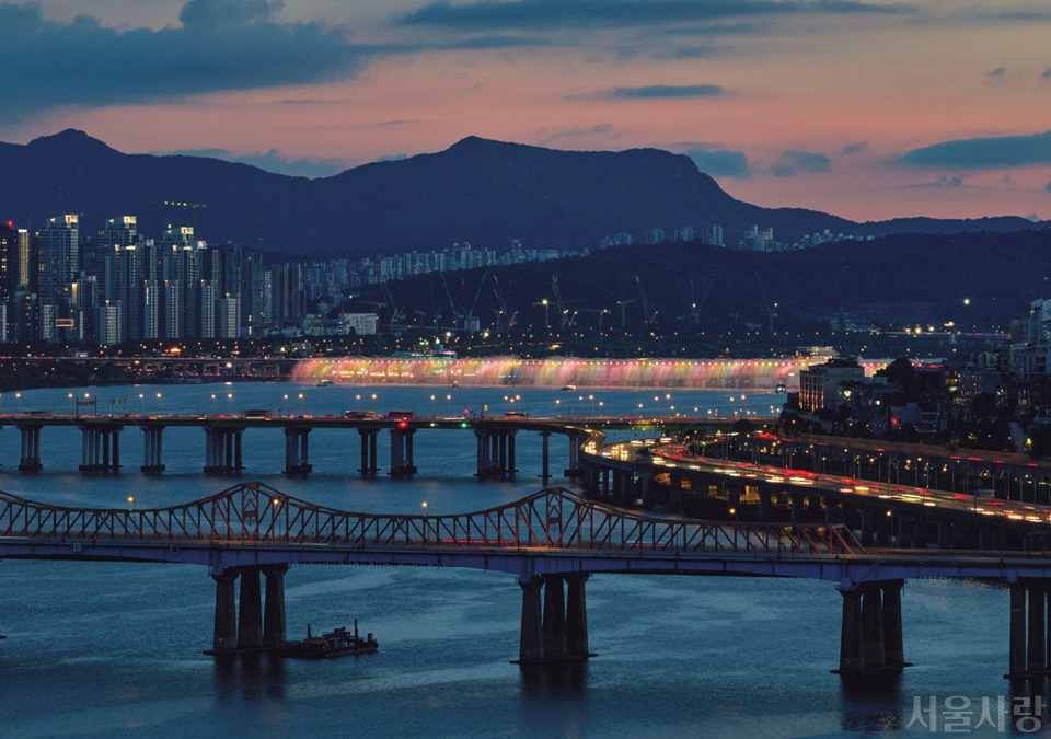 응봉산에서 바라본 밤의 서울