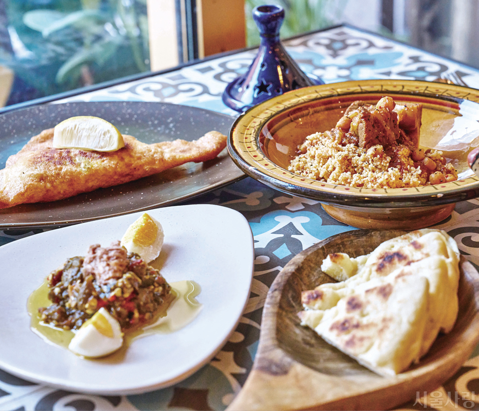 이지혜 사장이 하나하나 손수 만들어낸 &lsquo;꾸스꾸스&rsquo;의 대표 메뉴인 튀니지 가정식.
