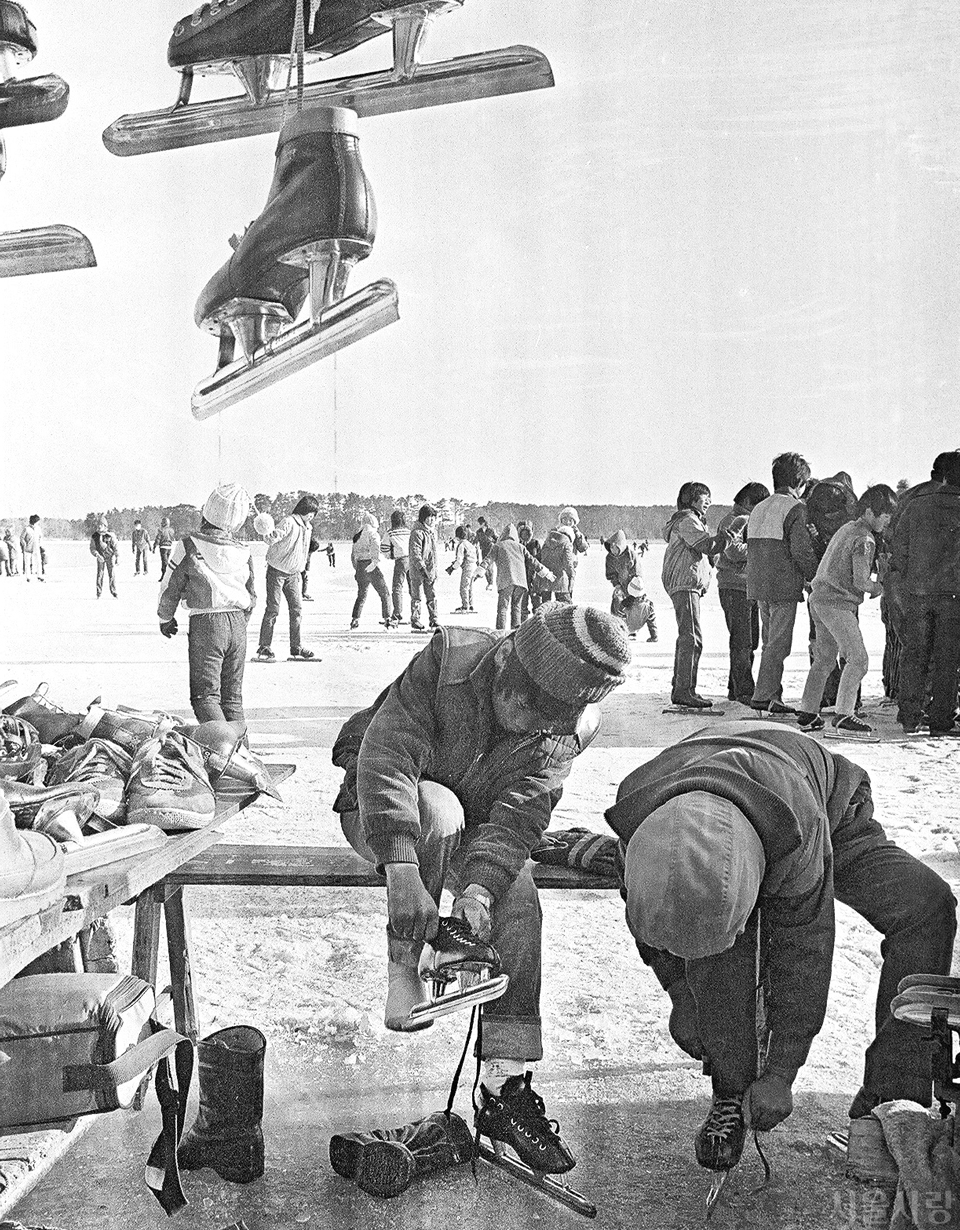 서울의 한 스케이트장에서. 1984년 겨울.