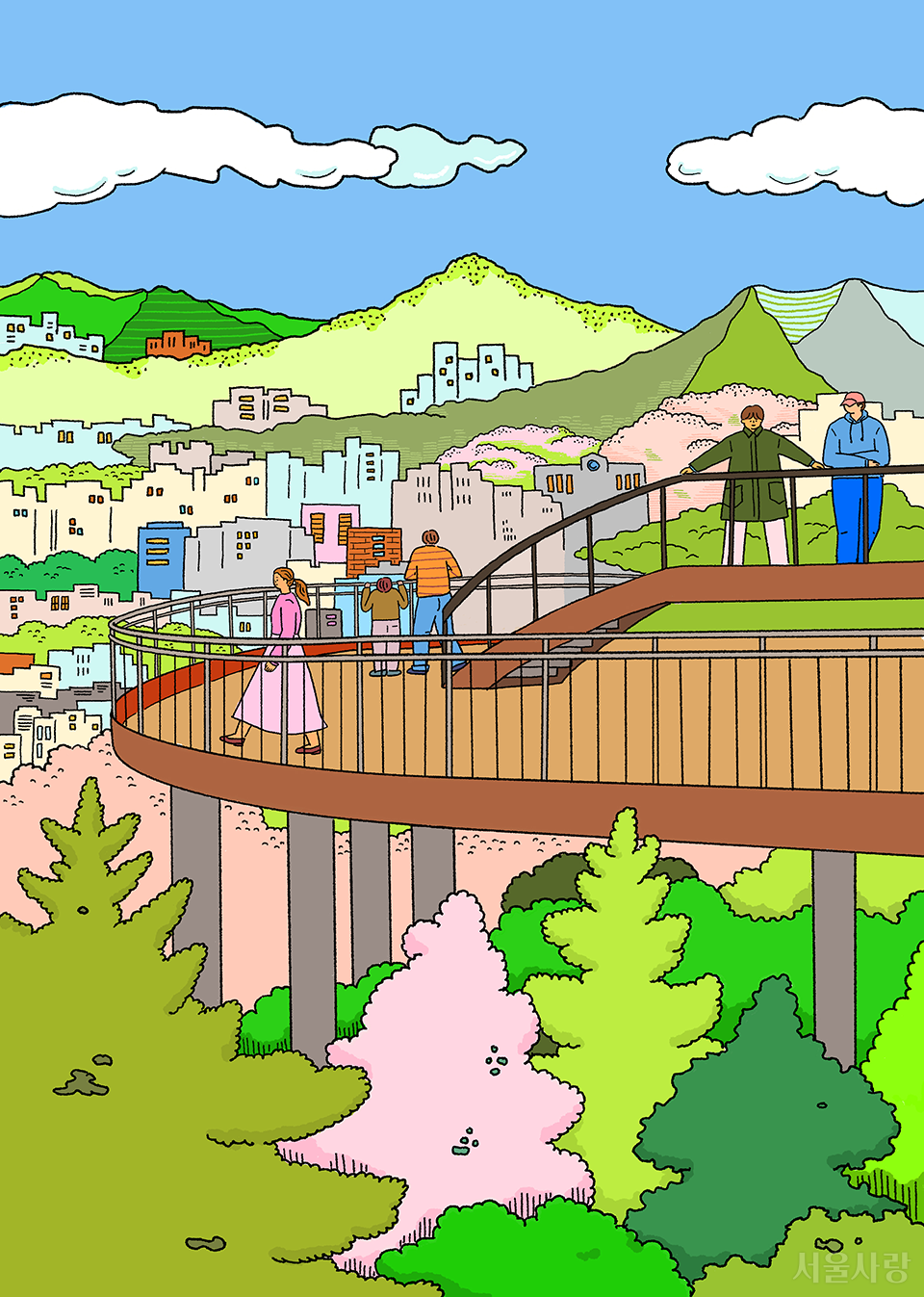 하늘을 걷는 봄나들이길, 용마산 스카이워크